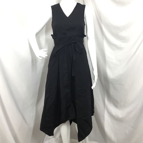 Halogen Sleeveless Poplin Tie Waist Midi (G7) - Picture 1 of 5